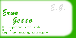 erno getto business card